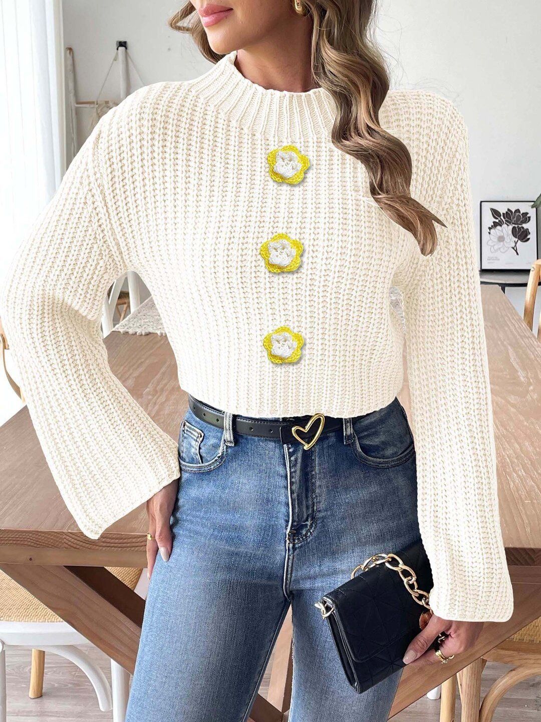 Women Cable Knit Pullover