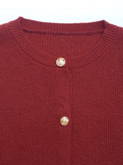 Women's Maroon Ribbed Sleeveless Cardigan