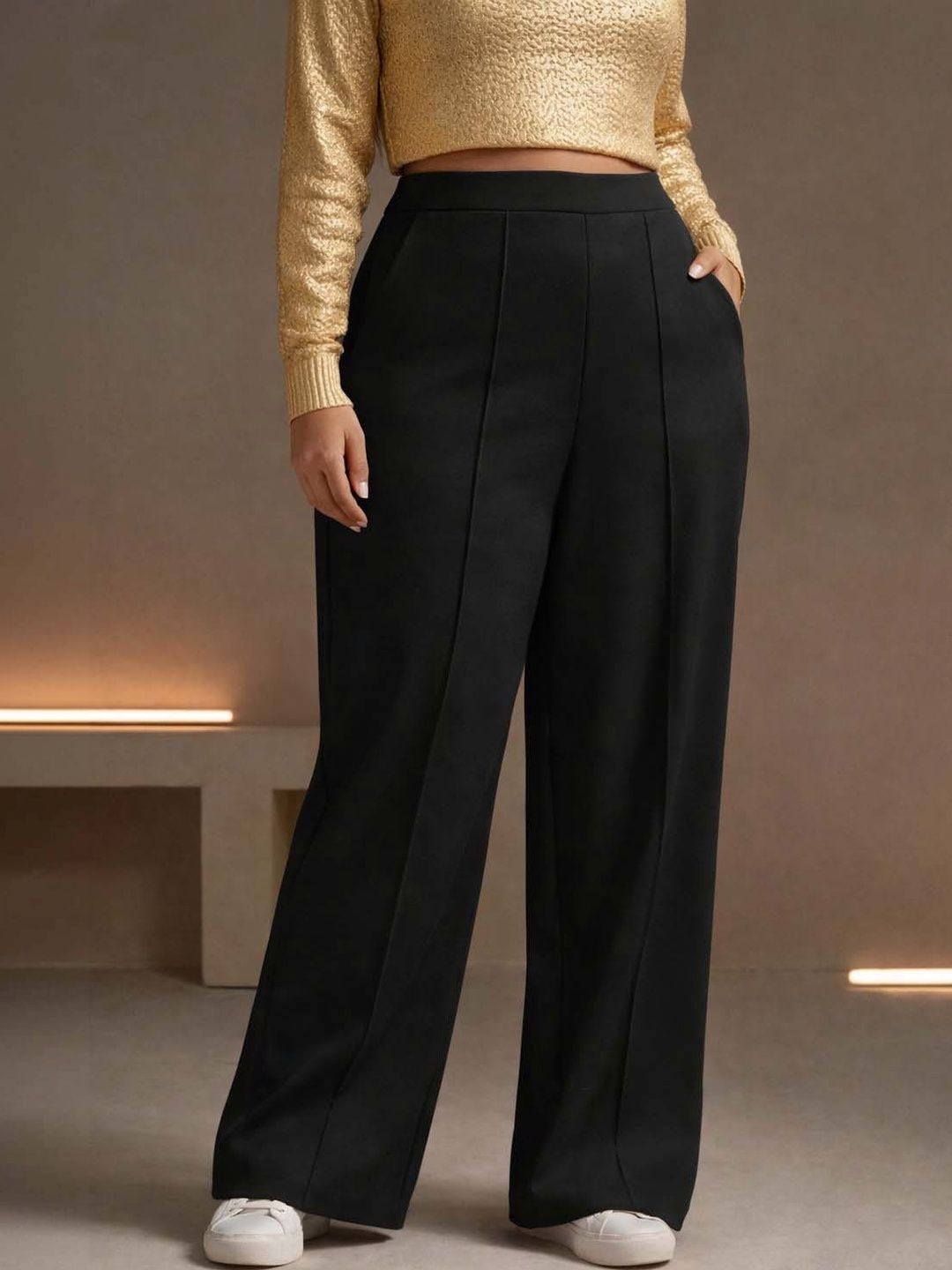 Women Wrinkle Free Trousers