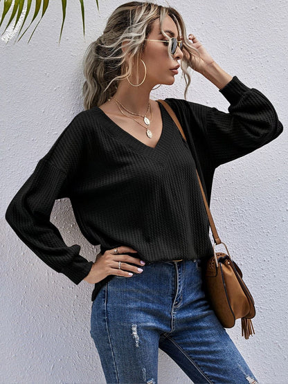 Women's Black Pullover Blend Printed Regular Fit