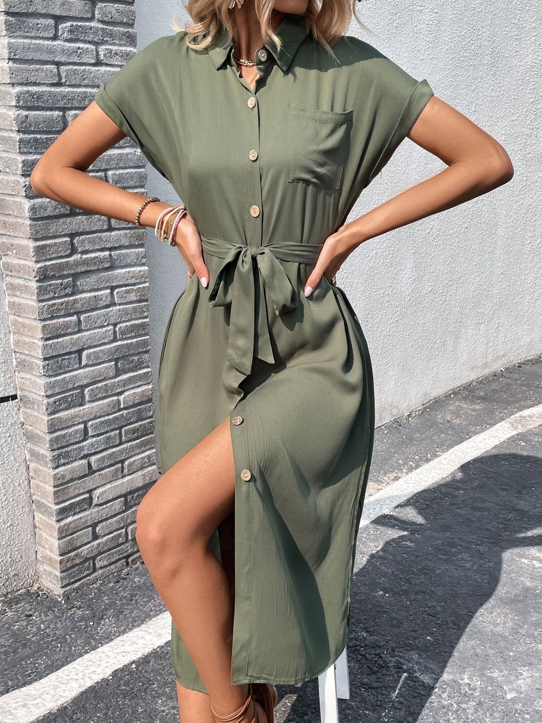 Shirt Midi Dress