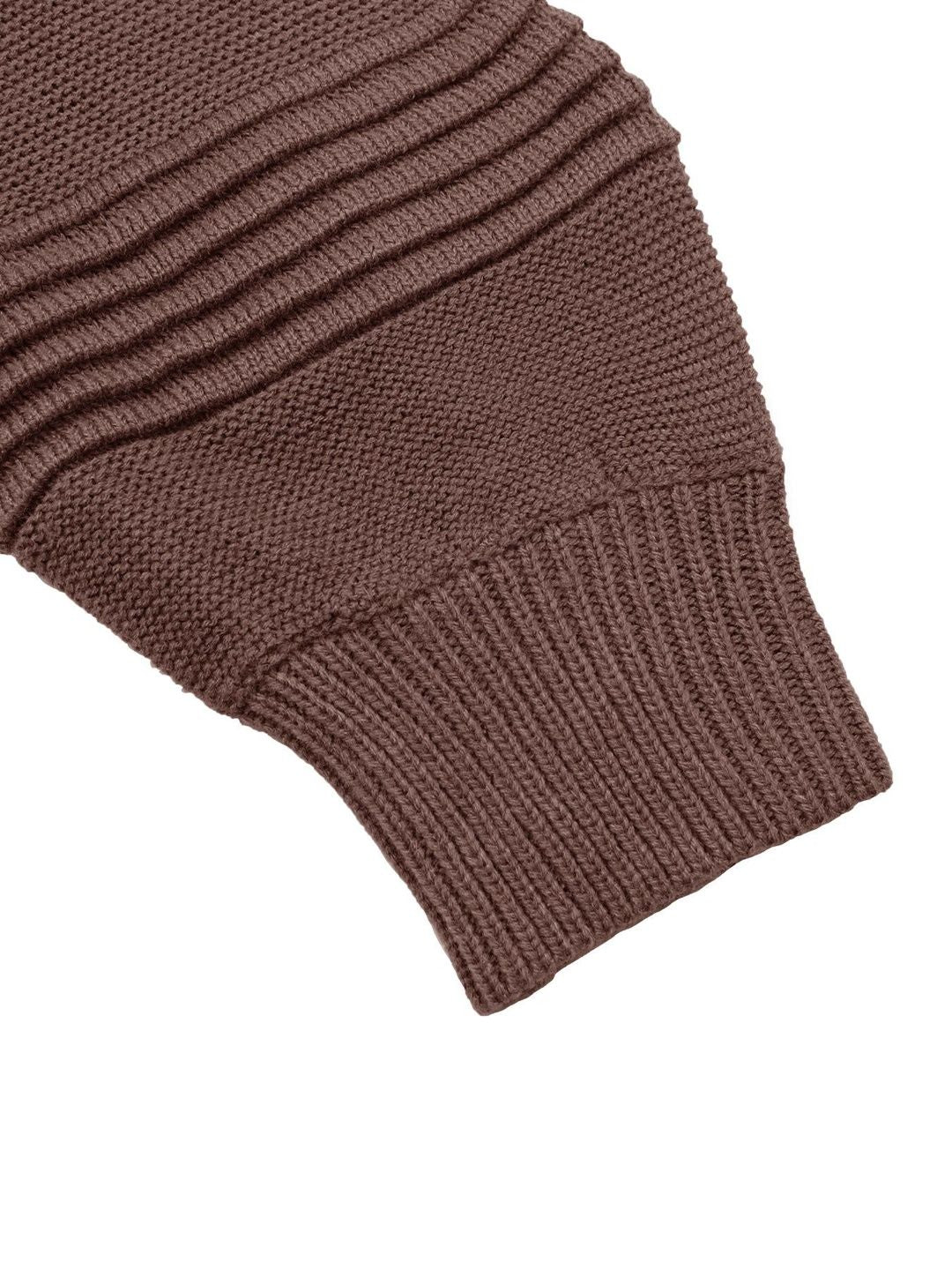 Women's Brown Pullover Blend Printed Regular Fit