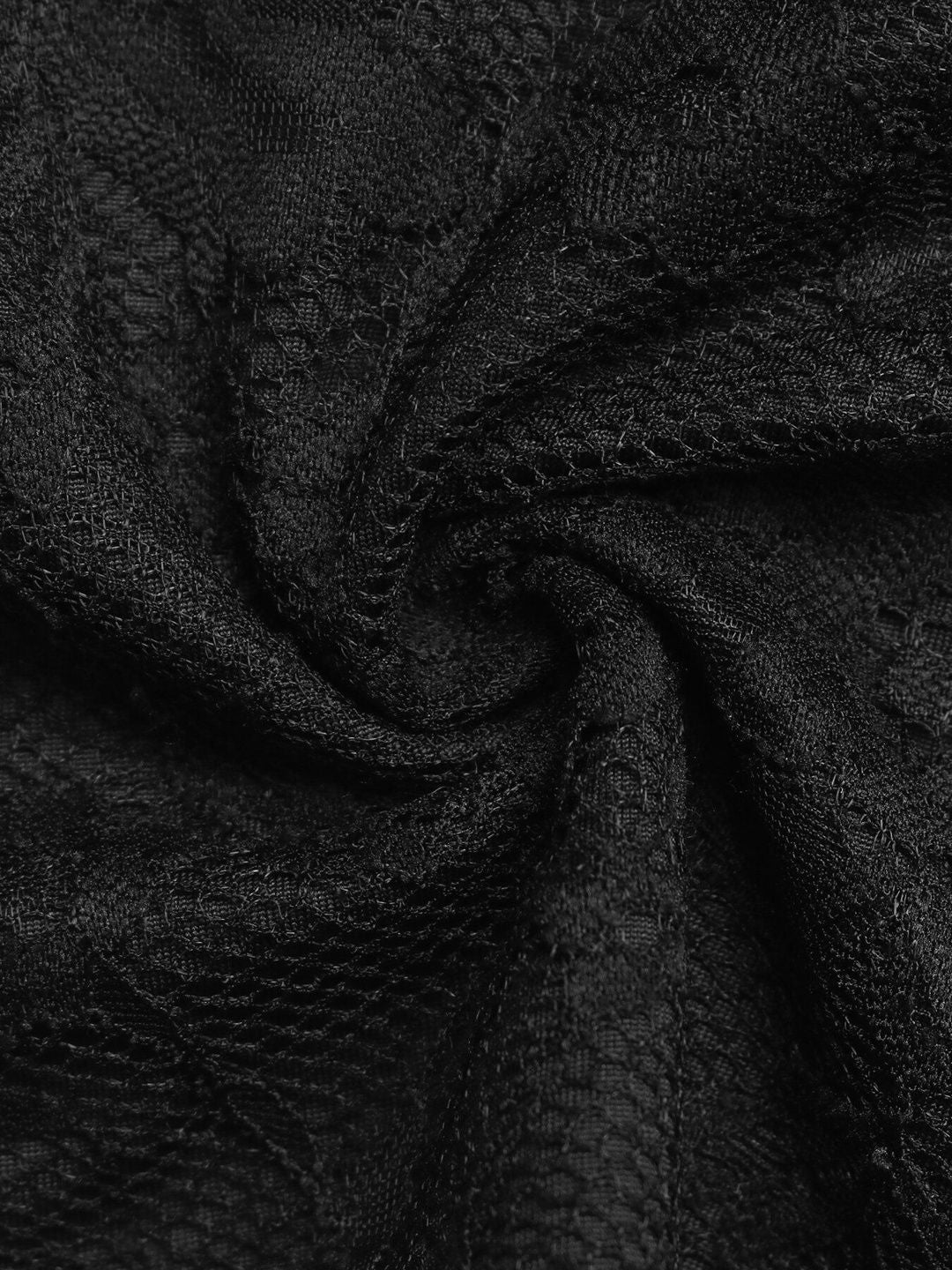 Women's Black Embroidered Top Blend