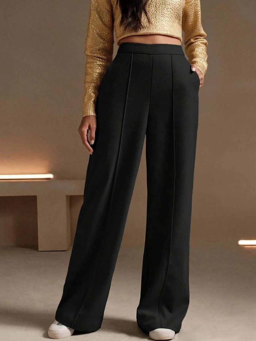 Women Wrinkle Free Trousers