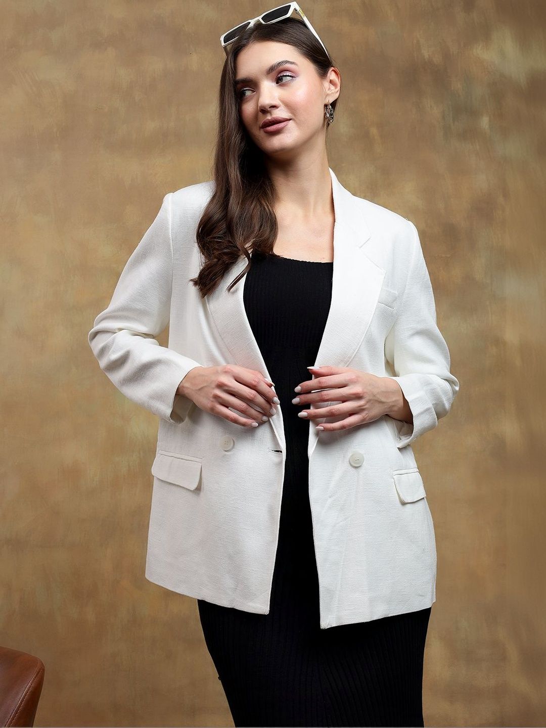 NOWI Notched Lapel Double Breasted Tuxedo Blazers