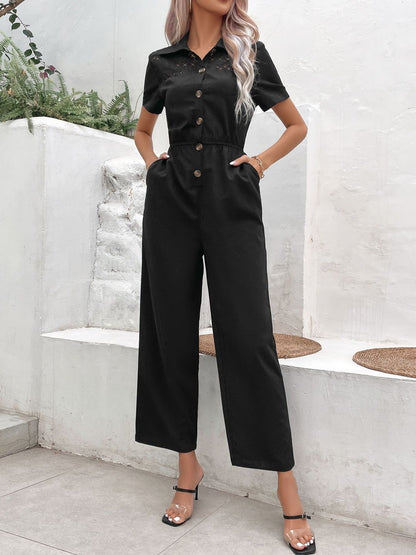 Basic Jumpsuit with Embellished