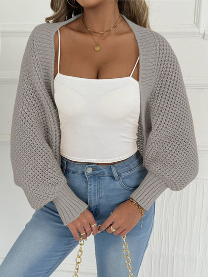 Boucle Crop in Grey acrylic - Nowi Korean Fashion