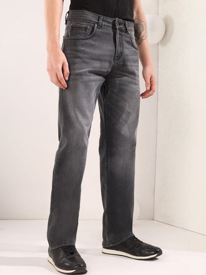 Men Regular Fit Mid-Rise Light Fade Jeans