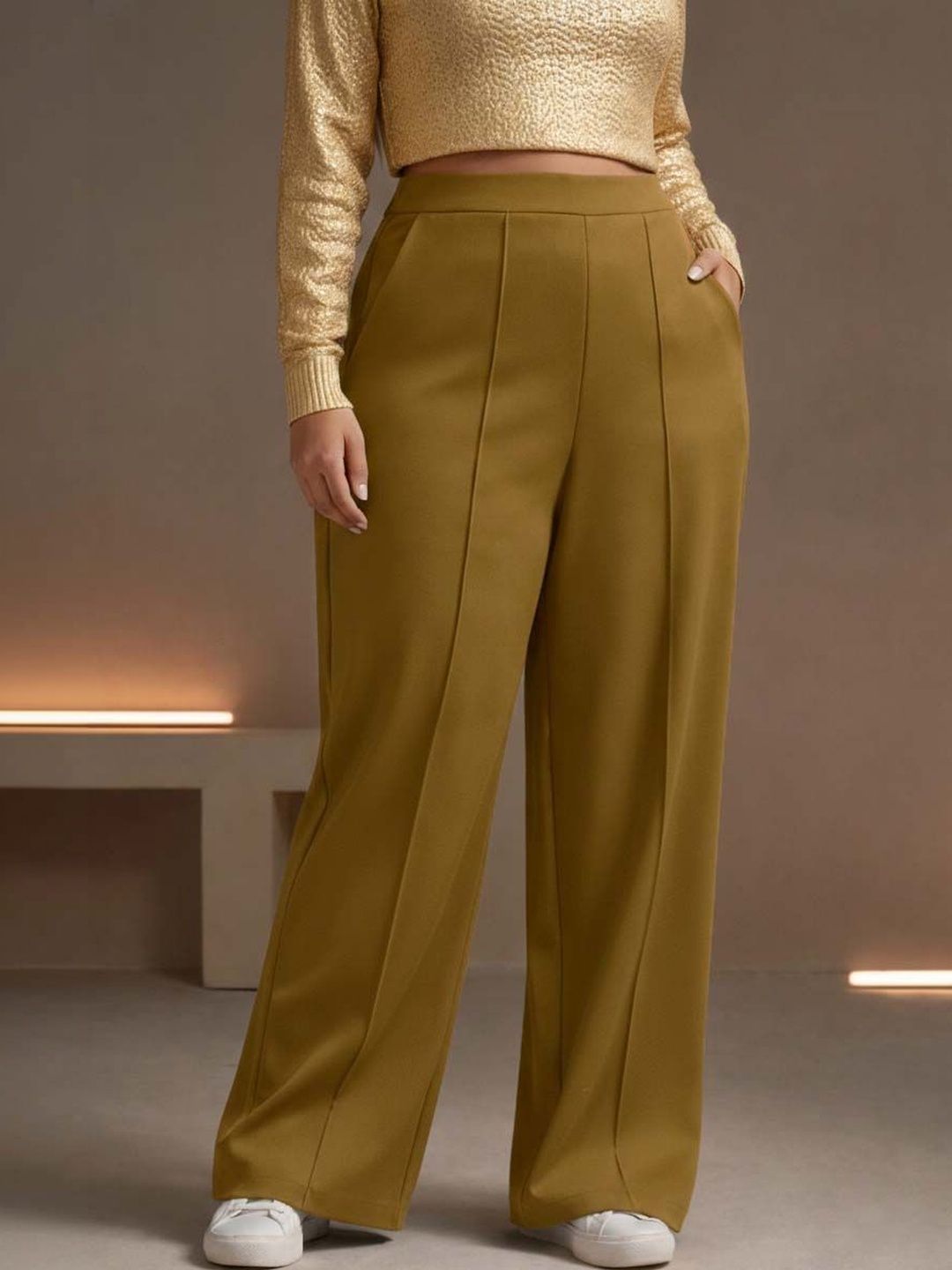 Women Wrinkle Free Trousers