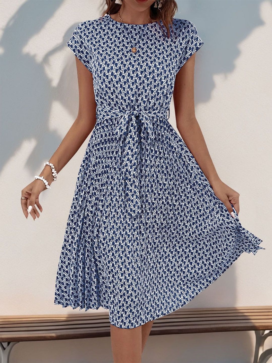 Print Fit & Flare Dress