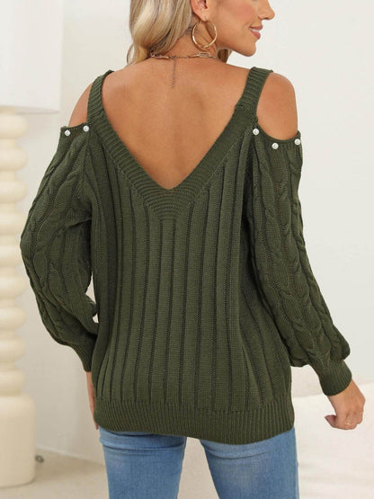 Women Cable Knit Pullover
