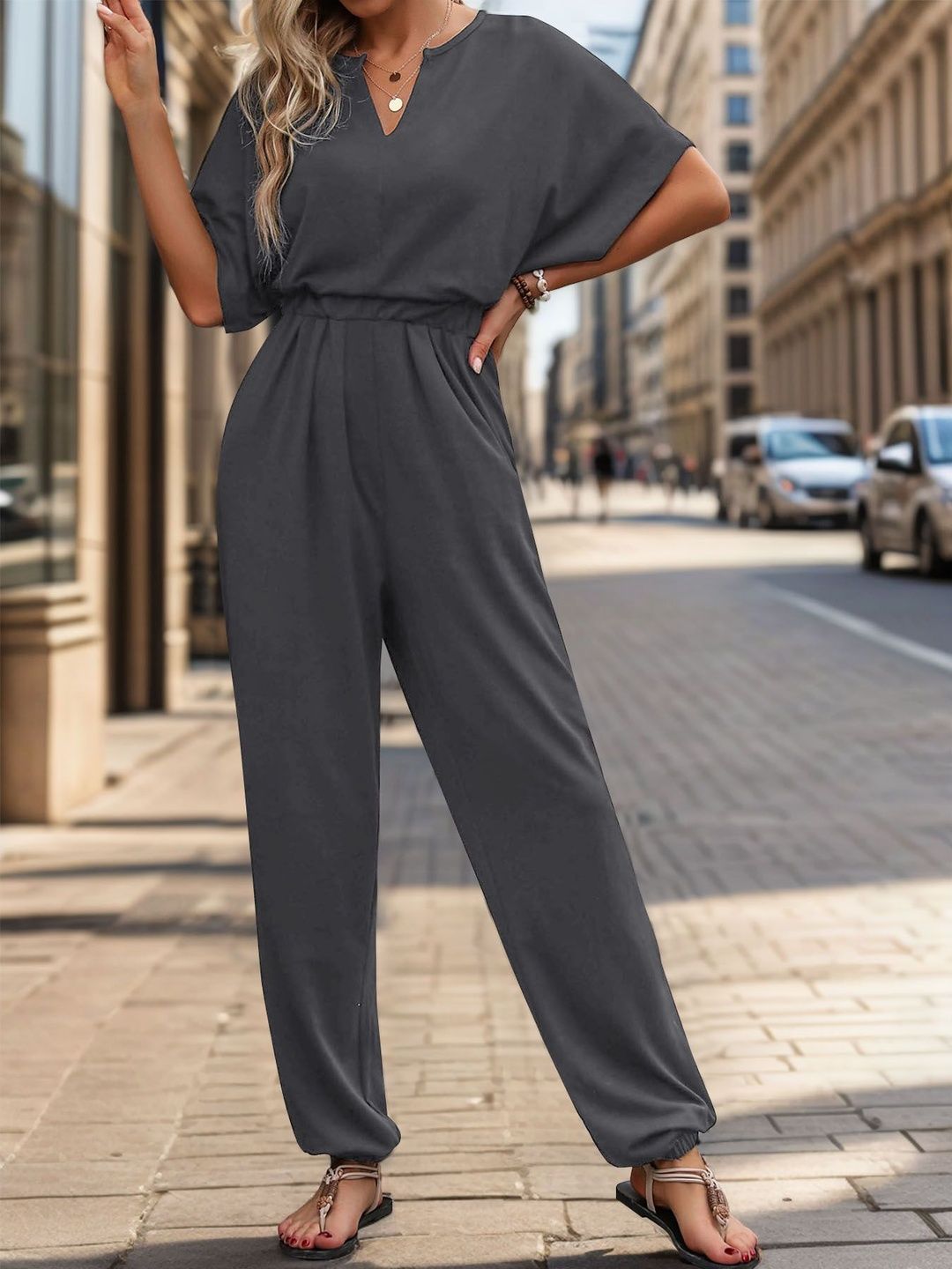Basic Jumpsuit with Applique