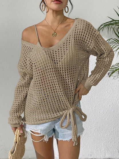 Women Pullover with Fuzzy Detail