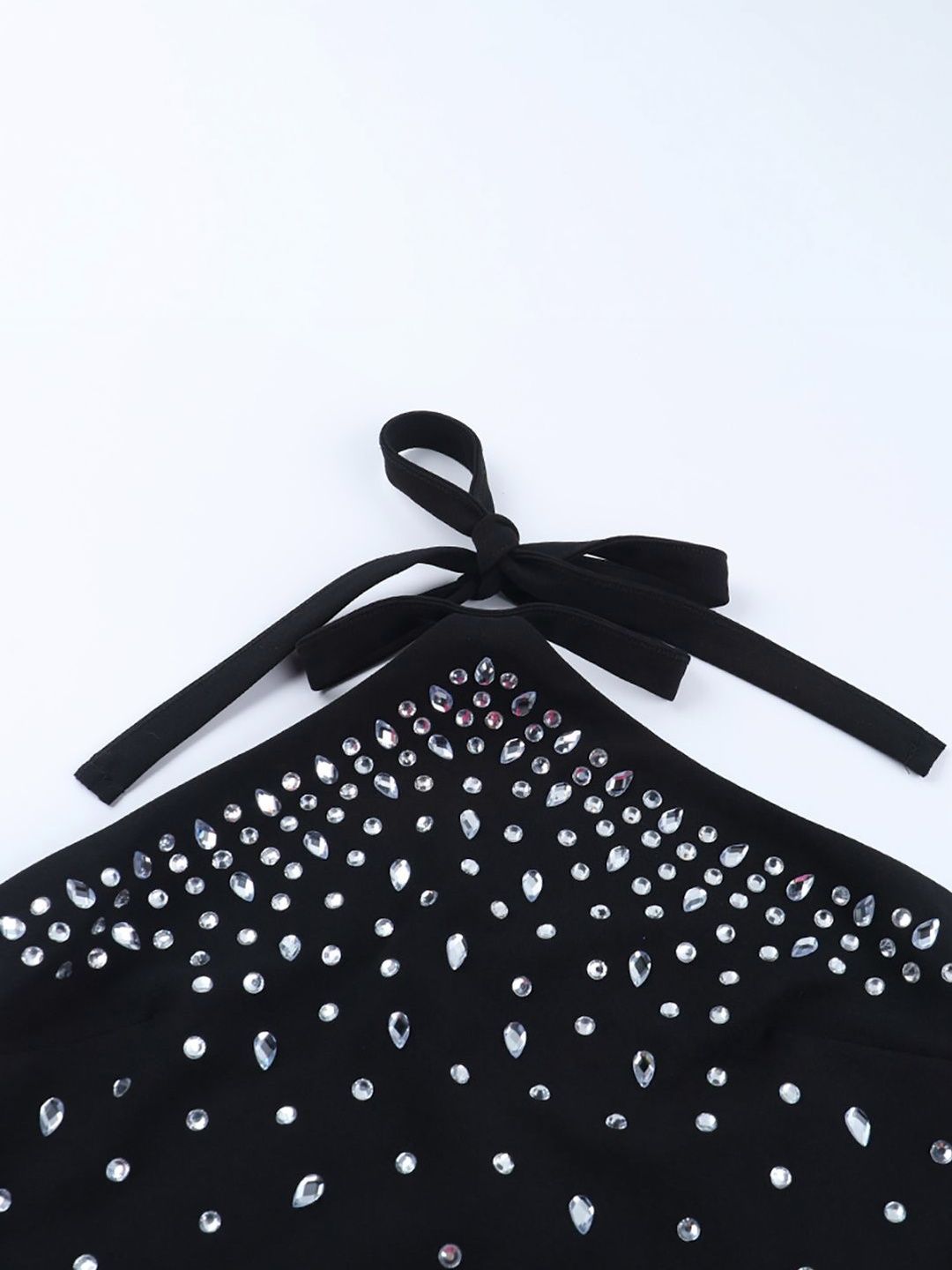 Embellished Halter Neck Maxi Party Dress
