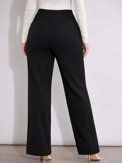 Women Straight Fit Wrinkle Free Trousers