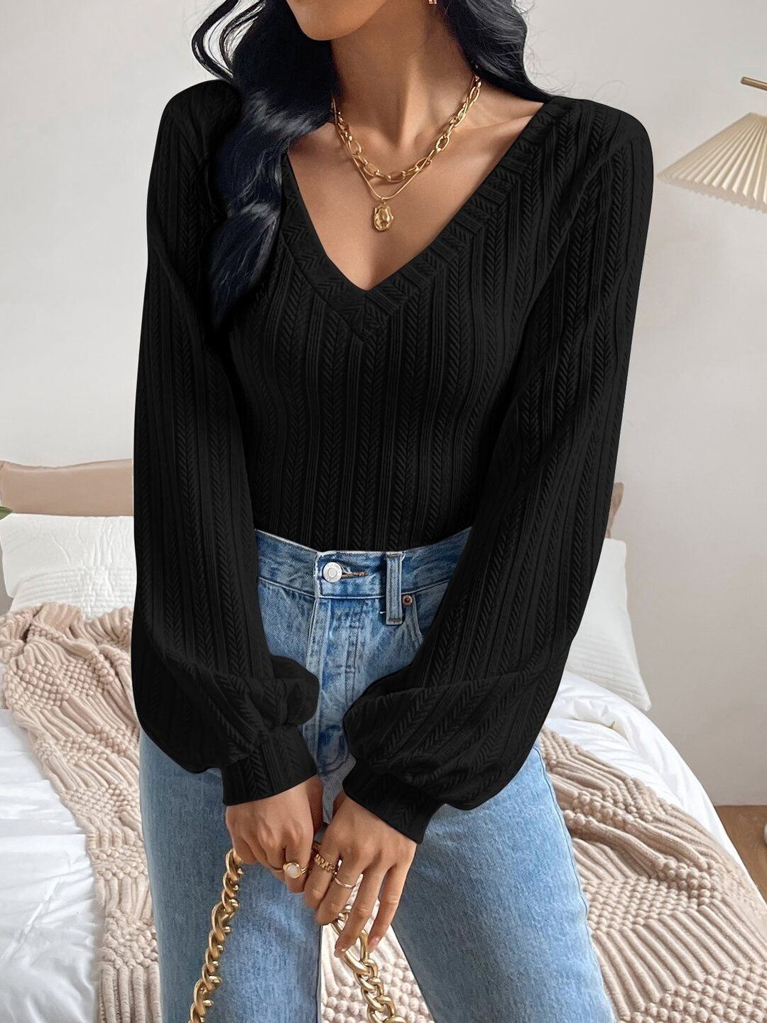 Bishop Sleeves Cotton Top