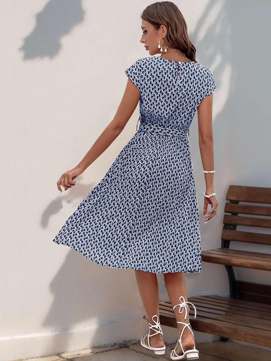 Print Fit & Flare Dress