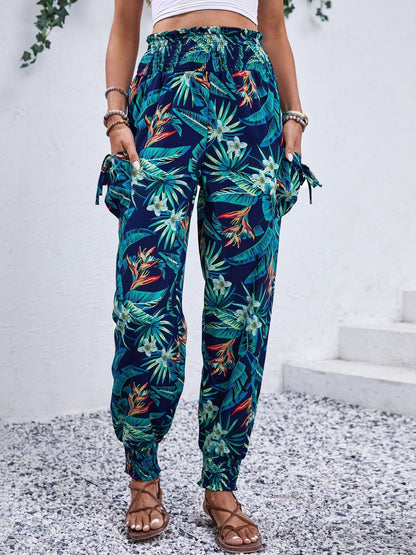 Women Floral Printed Loose Fit Non Iron Trousers