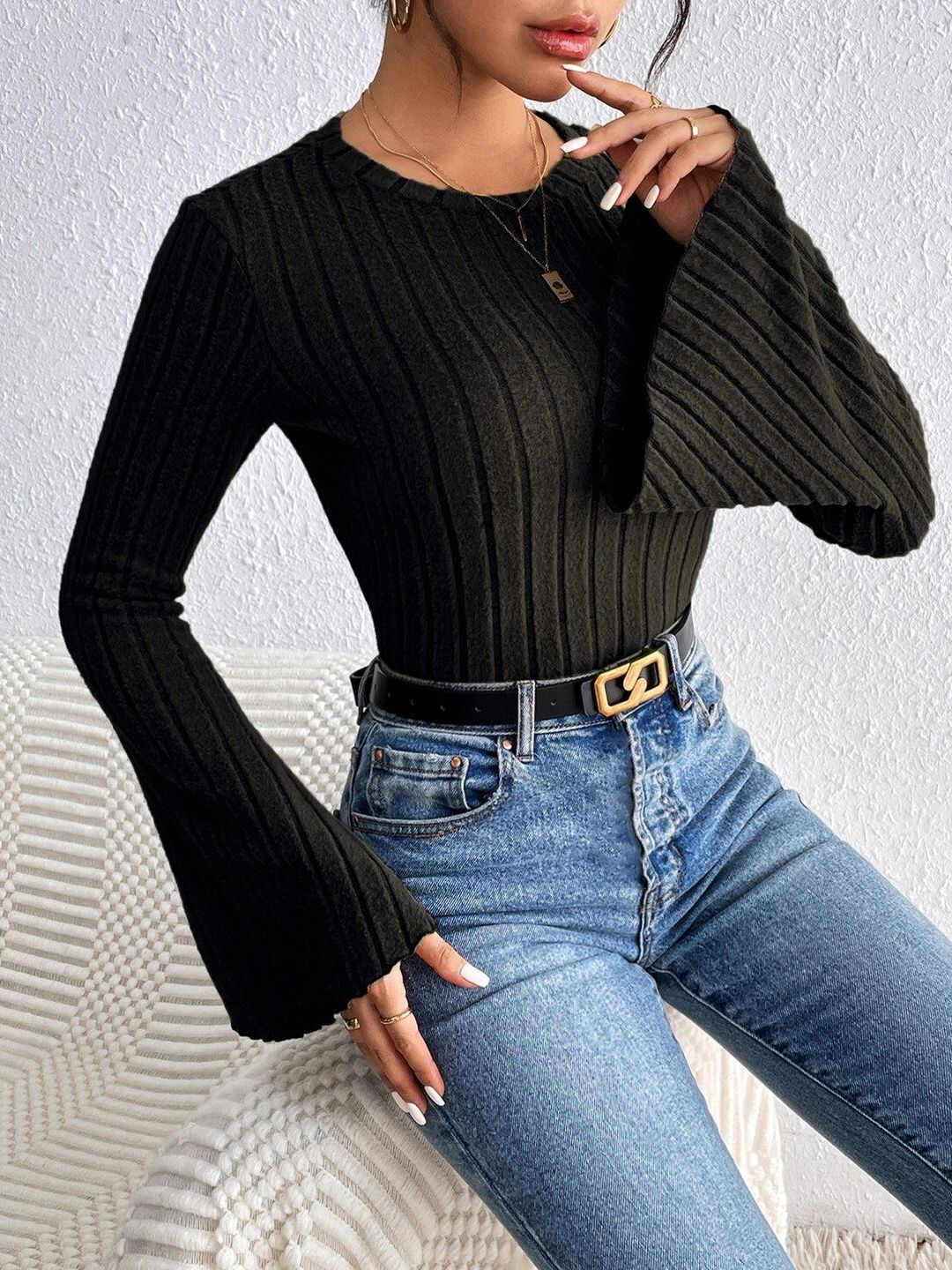 Women Ribbed Pullover