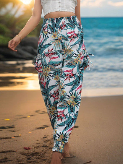 Women Floral Printed Loose Fit Non Iron Trousers