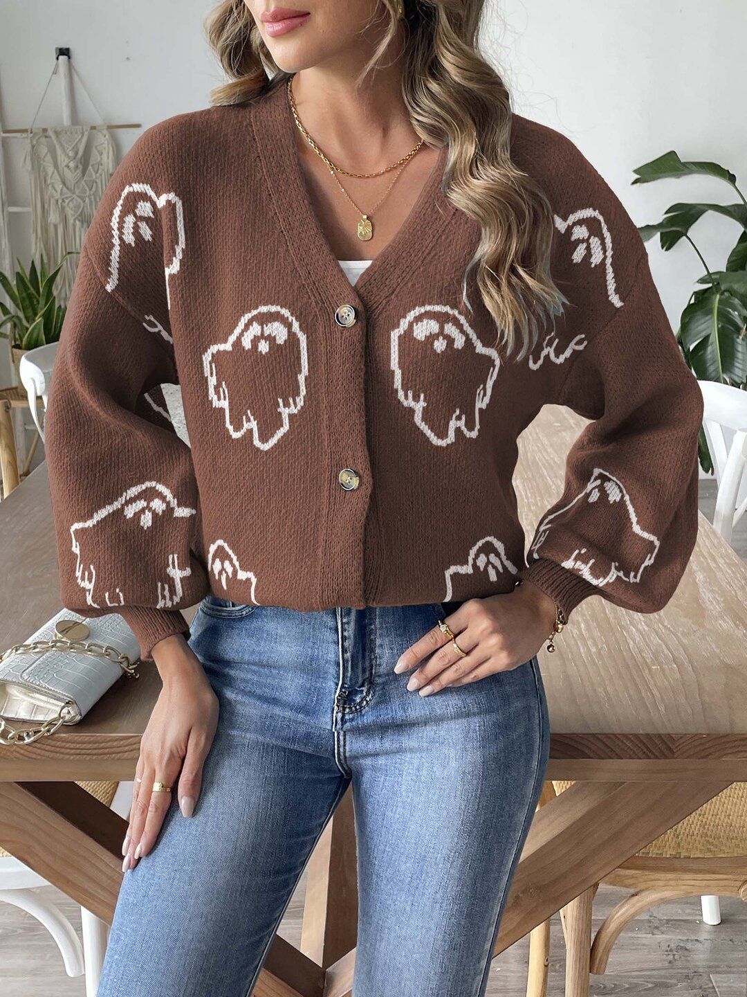 Women Printed Cardigan