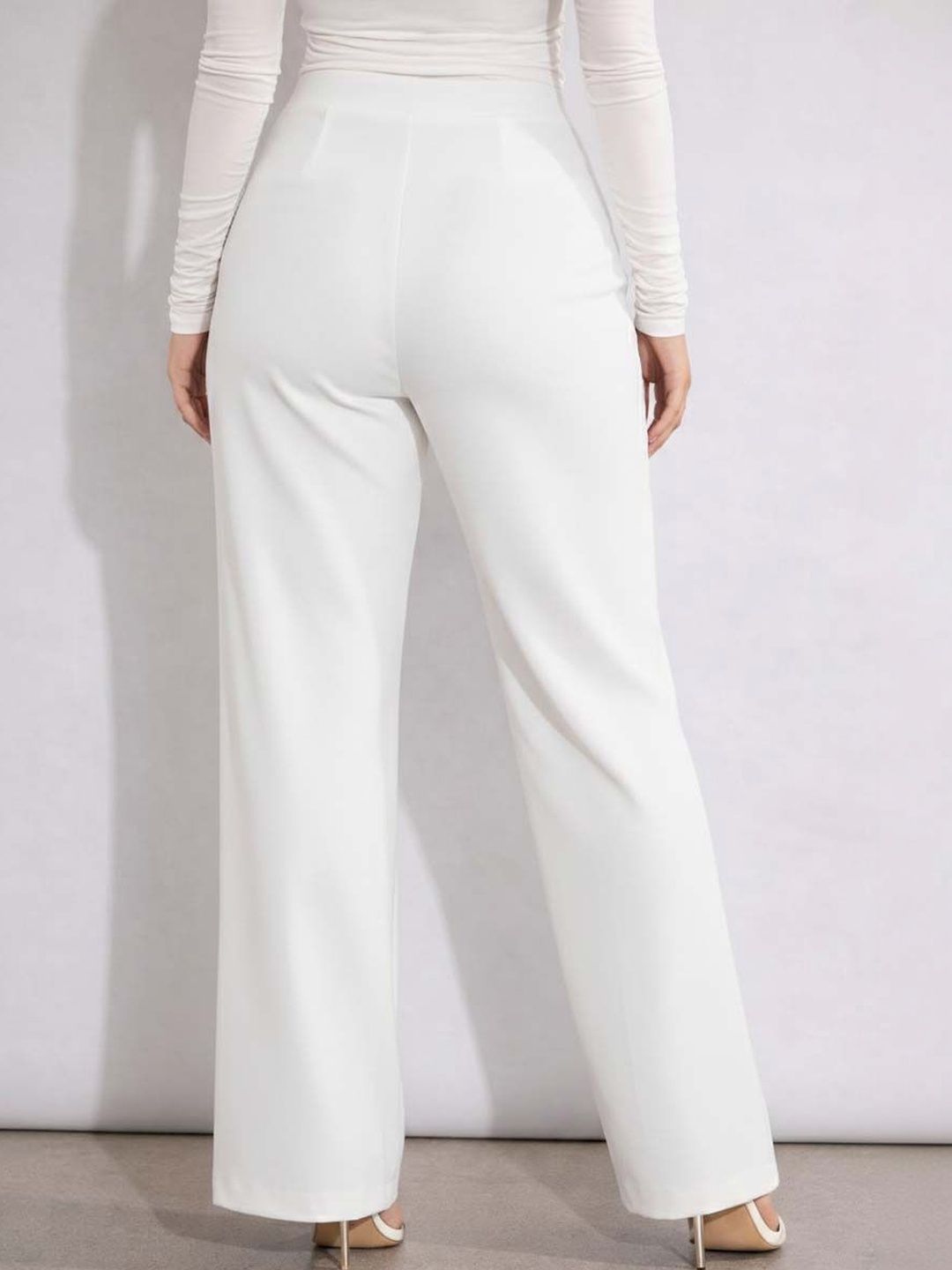 Women Straight Fit Wrinkle Free Trousers