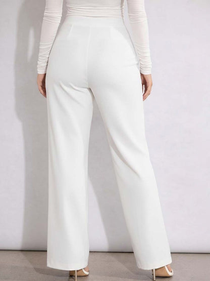 Women Straight Fit Wrinkle Free Trousers