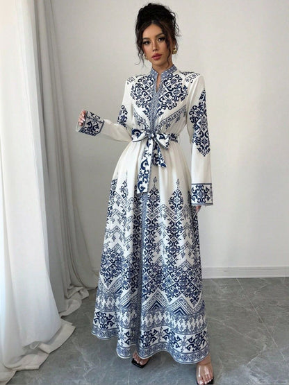 Ethnic Motifs Print A-Line Maxi Dress