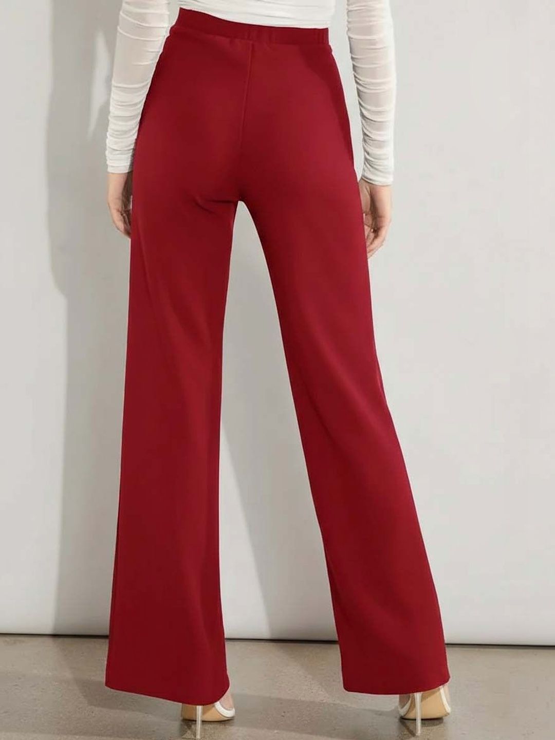 Women Straight Fit Wrinkle Free Trousers
