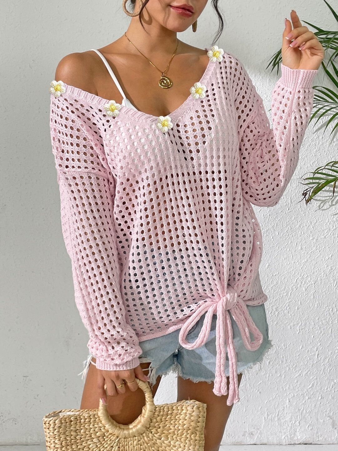 Women Pullover with Applique Detail