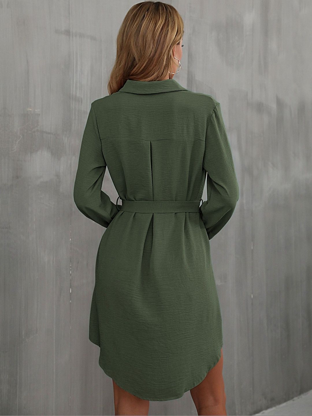 Women's Green Nowi Shirt Dress