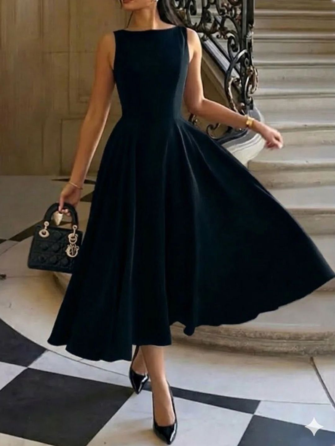 Fit & Flare Midi Dress