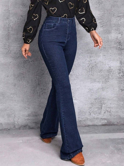Women Flared High-Rise Stretchable Jeans