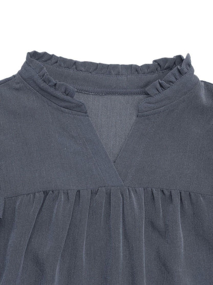 Women's Grey Ruffled Dress
