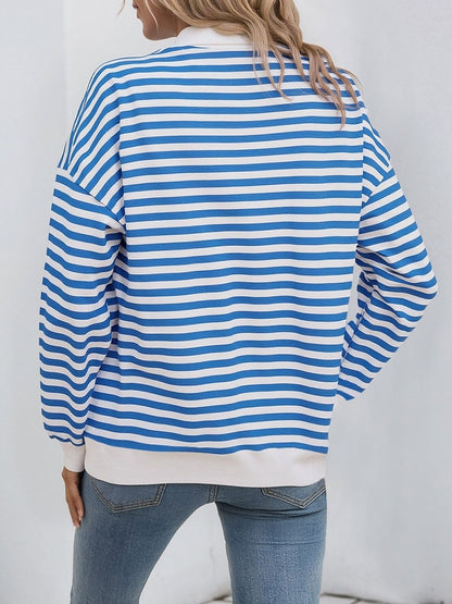 Women Striped Sweatshirt