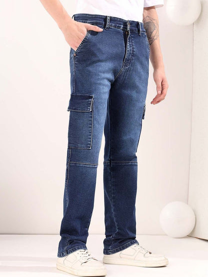 Men Straight Fit Mid-Rise Light Fade Jeans