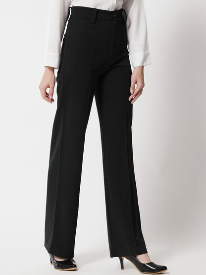 Women Pack Of 2 High-Rise Easy Wash Regular Fit Trousers