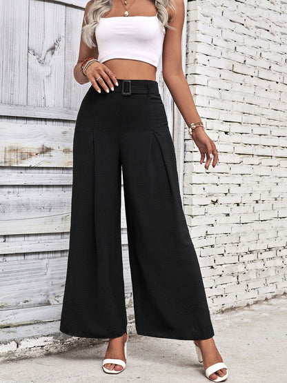 Women High-Rise Non Iron Pleated Trousers