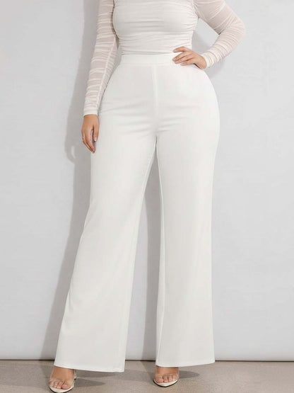Women Straight Fit Wrinkle Free Trousers