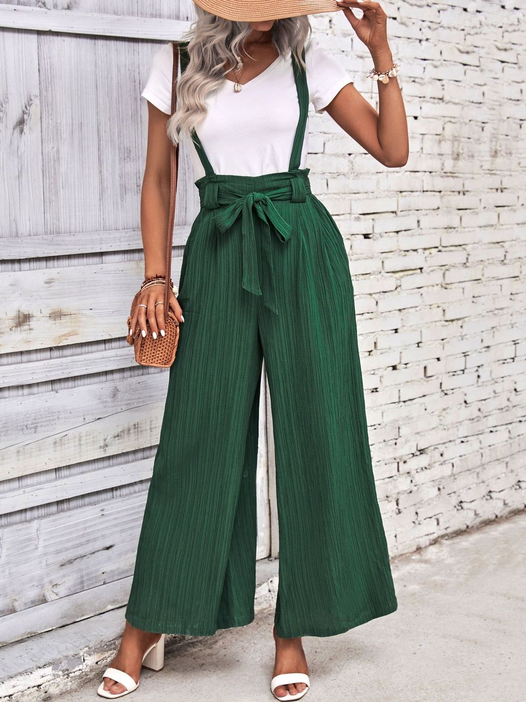 Women Textured High-Rise Non Iron Trousers