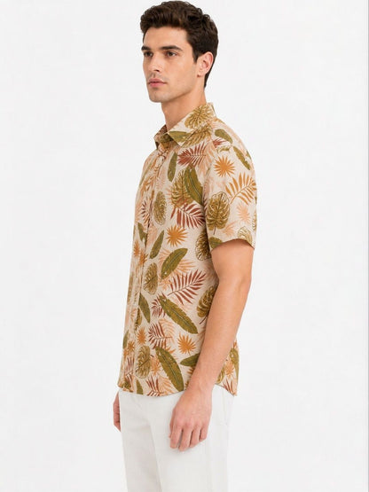 Men Comfort Floral Printed Casual Shirt