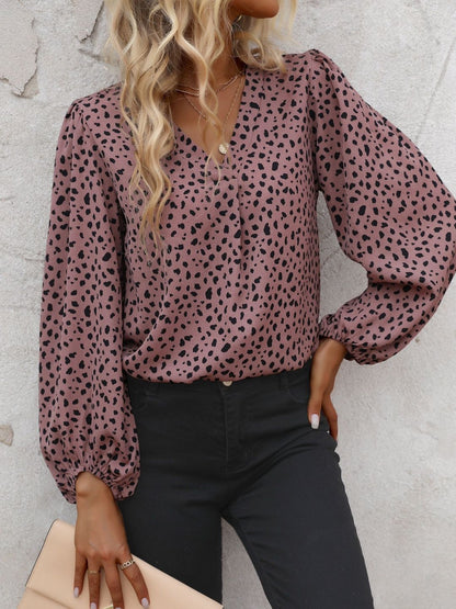 Women's Grey Nowi Animal Print Top