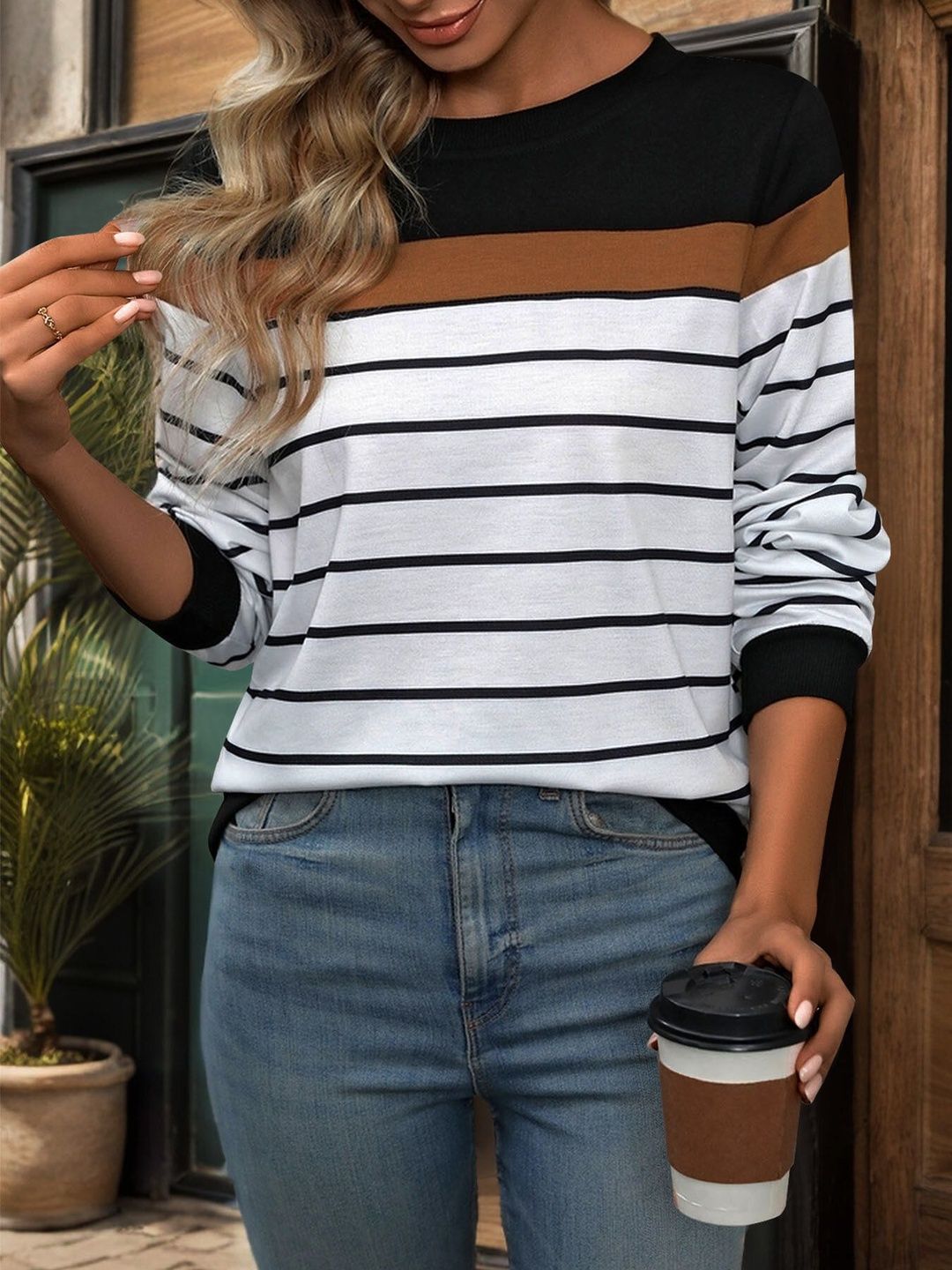 Women Striped T-shirt