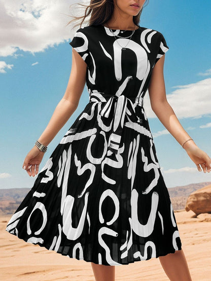 Print Fit & Flare Dress