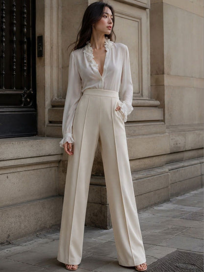 Women Relaxed Wrinkle Free Trousers