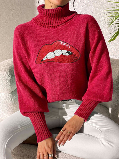 Women Printed Pullover with Embellished Detail