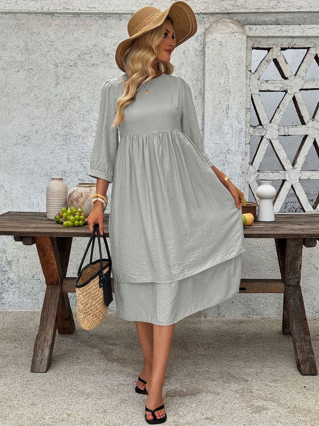 A-Line Midi Dress