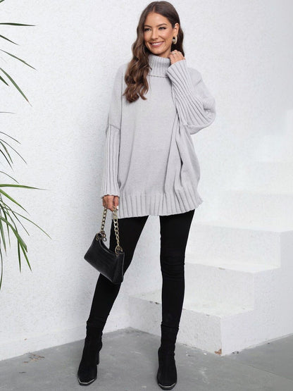 Pullover in Grey acrylic - Nowi Korean Fashion