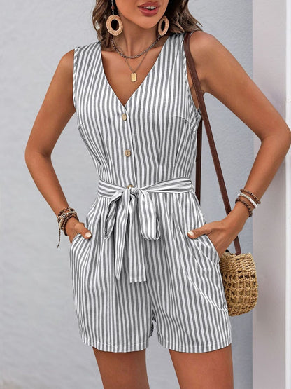 Striped Basic Jumpsuit