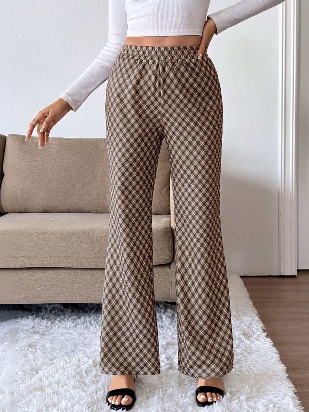 Women Checked Trousers